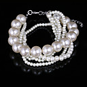 fashion dames meerlaags dunne imitatie parel armband