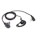 hands-free clip-on auricolari microfono per walkie talkie (nero)