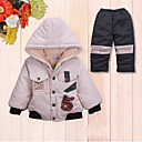Winter Casual Babies' Thick Cotton Hoodie Set