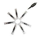 20 Pcs Black Disposable Tattoo Needles and Tubes Grip Supply 9RS