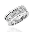 Gorgeous Rhinestone 18K Gold Two Layer Circle Fashion Ring