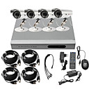 Ultra Low Price 4CH CCTV DVR Kit (H. 264, 4 Outdoor Waterproof Color Cameras)