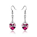 Mind Is Willing Austrian Crystal In Real Platinum Plated Ladies' Earrings (More Colors)