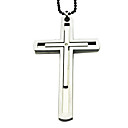 Double Cross Pattern Alloy Necklace (Silver)