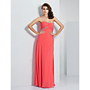 Sheath/ Column Sweetheart Floor-length Chiffon Evening Dress