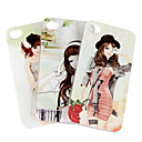 Coloured Drawing Style Protective Back Cover for iPhone 4 and 4s