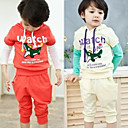 Boys Printing Short Sleeve T-shirt 7/10 Length Pants Set