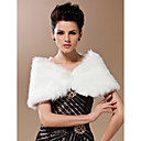 faux fur xale ocasião / casamento especial em marfim com pérola fechamento frontal