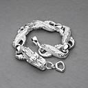 Fashion Silver Plated White Dragon Unisex Bracelet