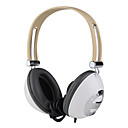 3,5 mm estéreo de alta fidelidad de los auriculares con micrófono de diadema blanca