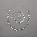 belle tchèque en alliage de mariage strass Collier plaqué et mis des bijoux boucles d'oreilles