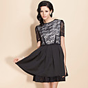 ts pieghe pizzo d'epoca dress