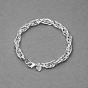 erstaunlich, versilbert matt polnischen Ringe Kette Unisex-Armband