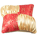 Red & Gold Cotton Jacquard Decorative Pillow Cover