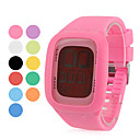 Unisex Digital LED Style Multi-Functional Silicone Wrist Watch (Assorted Colors)
