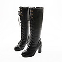 Leatherette Chunky Heel Platform Knee High Boots Party / Evening Shoes (More Colors)