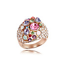 mooie 18k vergulde kristallen fashion ring (meer kleuren)