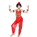 vêtements de danse en mousseline de soie avec des perles / pièces outfit spectacle de danse du ventre pour les enfants des couleurs plus