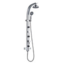 Φ 200m Wall Mount Rotatable Shower Panel Faucet with Body Sprays - Painting Finish