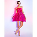 Ball Gown Strapless Short/Mini Organza Over Taffeta Cocktail Dress
