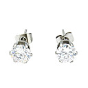 Women's Fine Silver Earring With Diamond Mounted