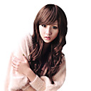 Capless Long Medium Brown Wavy Hair Wig