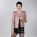 Long Sleeve collare Party / Career Giacca in pelle d'agnello (più colori)