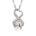 Oostenrijkse kristal met geplatineerd vrouwen hanger (meer kleuren)