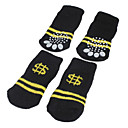 Black with Yellow Stripes Anti-Skid Socks for Dogs (S-L)