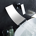 waterval wijdverspreide eigentijdse badkamer wastafel kraan (verchroomd)