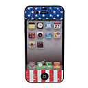Full Body American Flag Pattern Screen Protector for iPhone 4 and 4S (Multi-Color)