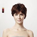 sin tapa 100% peluca de cabello humano peluca corta el pelo lacio 5 colores a elegir