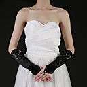 Satin Fingertips Elbow Length Party/ Evening Gloves With Bow