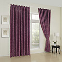 (Two Panels) Classic Stone Jacquard Blackout Curtains
