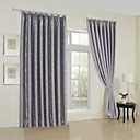 (Two Panels) Geometric Modern Embossed Blackout Curtains