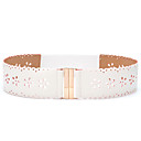 Elegant PU Leather Hollow Out Belt With Metallic Buckle (More Colors)