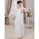 Sheath/ Column Sweetheart Floor-length Chiffon Wedding Dress