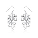 Charming Sterling Silver Leaves Design Drop Earrings