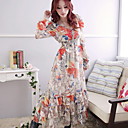 pofmouwen chiffon jurk