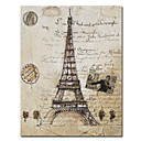 Printed City Paris Eiffel Tower Canvas Art with Stretched Frame