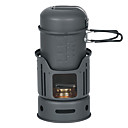 7PCS 1-2 Personnes Camping Popote (Pot 0.9L, bol 450L, Windshiel, Support, réchaud à alcool)