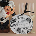 invitation noire de fleurs de mariage desgin - jeu de 50