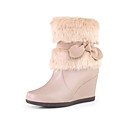 bellissimi stivali con zeppa in camoscio con tacco bowknot partito / scarpe da sera