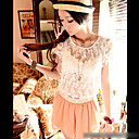 dama elegante blusa de verano de encaje