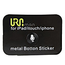 casa sticker botón para iPhone, iPad y iTouch (negro)