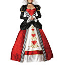 Reine des coeurs Femme Sexy Princesse Alice fête costumée d'Halloween (2Pieces)