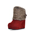 Gorgeous Suede Wedge Heel Ankle Boots With Fur Party/Evening Shoes (More Colors)