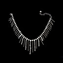 Charming Alloy Tassels Crystal Anklet