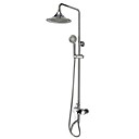 Contemporary Single Handle Adjustable Height Shower Faucet Chrome Finish