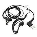 Two Way Radio Handsfree Ear Hook Microphone Mono Earphone with PTT Clamp